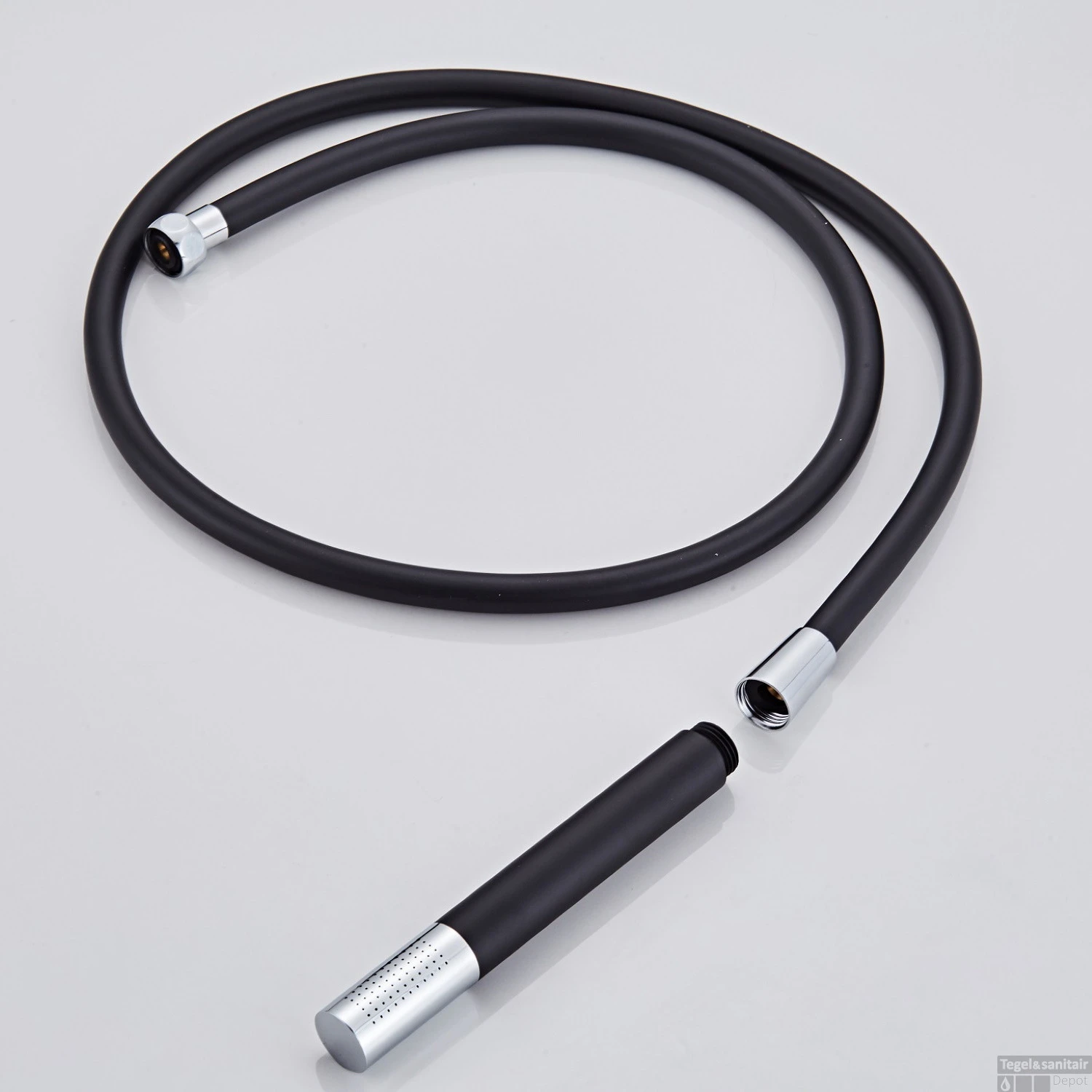 Vrijstaande Badkraan Boss & Wessing Met Zwarte Handdoucheset Messing Chroom 4 Vrijstaande Badkraan Boss & Wessing Met Zwarte Handdoucheset Messing Chroom - Afbeelding 2