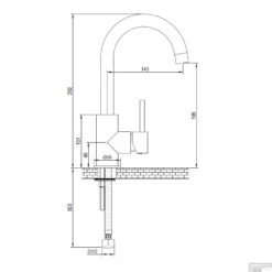Wastafelmengkraan Brauer Chrome Edition Coldstart Opbouw Hoog Plat Gebogen Platte Hendel Chroom -Hansgrohe Badkamerinterieur Winkel wastafelkraan brauer opbouw hoog coldstart rond eenhendel draaibare uitloop chroom tech 4