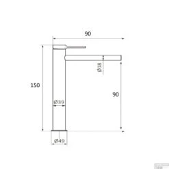 Wastafelkraan GRB Aura Mengkraan Zonder Clickwaste Zwart -Hansgrohe Badkamerinterieur Winkel wastafelkraan grb aura mengkraan zonder clickwaste zwart tech