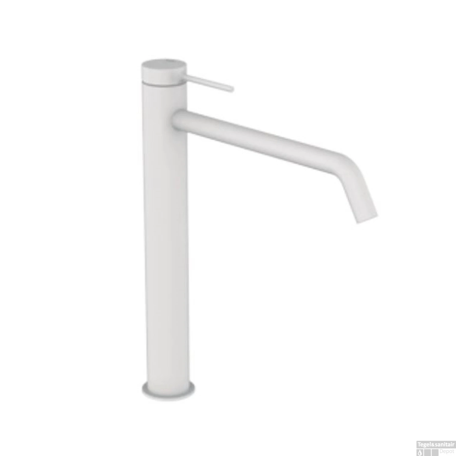 Wastafelkraan GRB Time XXL Mengkraan Met Clickwaste En Verkorte Uitloop Messing Wit