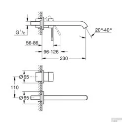 Hansgrohe Badkamerinterieur Winkel -Hansgrohe Badkamerinterieur Winkel wastafelkraan grohe essence inbouwkraan cool sunrise geborsteld excl. inbouwdeel tech