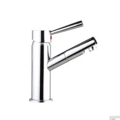 Wastafelkraan Opbouw Schütte Cornwall Eéngreepsmengkraan Met Draaibare Mousseur Geluidloos Chroom