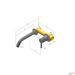 BWS Wastafelkraan Inbouw | Iron | Incl.Inbouwdeel | Gunmetal -Hansgrohe Badkamerinterieur Winkel wastafelkraan saniclear iron inbouw gunmetal tech