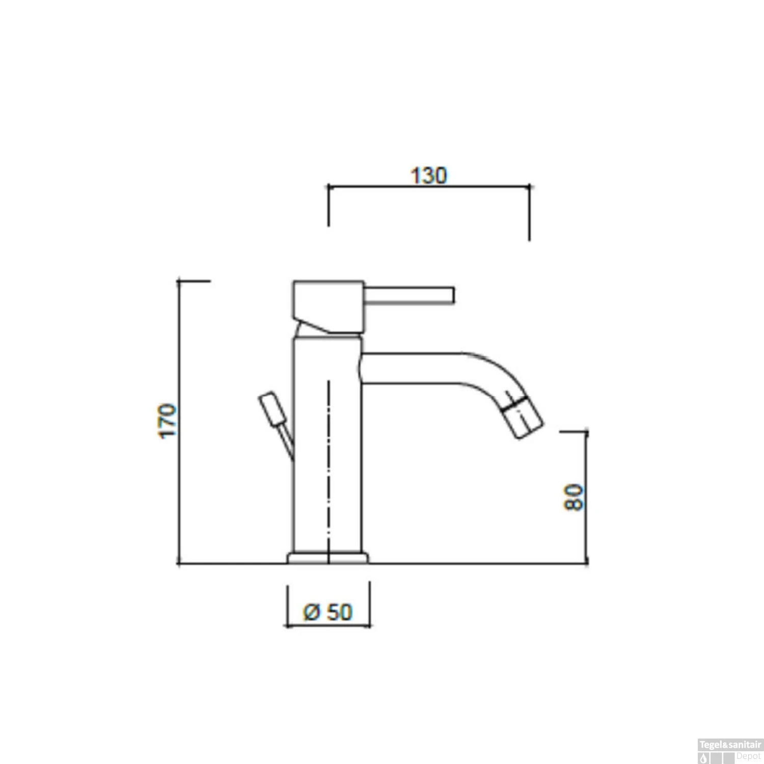 Wastafelkraan Sanimex Giulini Trekwaste 17cm Mat Nikkel (excl. Afvoerplug) 4 Wastafelkraan Sanimex Giulini Trekwaste 17cm Mat Nikkel (excl. Afvoerplug) - Afbeelding 2