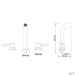 Wastafelkraan Wiesbaden Caral Afbouwdeel 2-Knops Mat Zwart (Exclusief Inbouwdeel) -Hansgrohe Badkamerinterieur Winkel wastafelkraan wiesbaden caral afbouwdeel 2 knops matzwart exclusief inbouwdeel 29.2110 tech