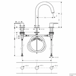 Wastafelmengkraan 3-gats HansGrohe Vernis Blend Met Trekwaste Mat Zwart 7 Wastafelmengkraan 3-gats HansGrohe Vernis Blend Met Trekwaste Mat Zwart -Hansgrohe Badkamerinterieur Winkel wastafelmengkraan 3 gats hansgrohe vernis blend met trekwaste chroom tech 1
