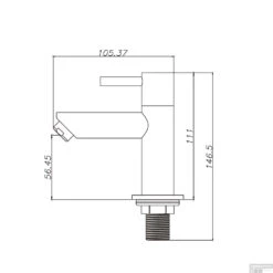 BWS Fonteinkraan Colorato 1/2'' Aansluiting Gunmetal -Hansgrohe Badkamerinterieur Winkel wastafelmengkraan boss wessing aloni 1 hendel gunmetal tech 1