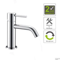 Wastafelmengkraan Boss & Wessing Exclusive 1-hendel Chroom