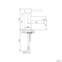 Wastafelmengkraan Brauer Brushed Edition Coldstart Opbouw Laag Ronde Hendel Geborsteld RVS PVD -Hansgrohe Badkamerinterieur Winkel wastafelmengkraan brauer opbouw eenhendel pvd coating energiebesparend geborsteld nikkel tech