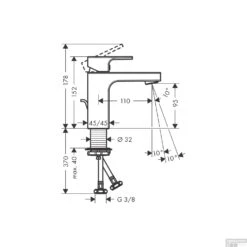Wastafelmengkraan HansGrohe Vernis Shape Eengreeps 100 Met Trekwaste CoolStart Chroom 7 Wastafelmengkraan HansGrohe Vernis Shape Eengreeps 100 Met Trekwaste CoolStart Chroom -Hansgrohe Badkamerinterieur Winkel wastafelmengkraan hansgrohe vernis shape eengreeps 100 met trekwaste tech