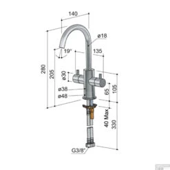 Wastafelmengkraan Hotbath Laddy 2 Knops Zonder Waste Chroom -Hansgrohe Badkamerinterieur Winkel wastafelmengkraan hotbath laddy 2 knops zonder waste chroom tech