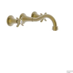 Wastafelmengkraan Tres Clasic Inbouw Kruisgreep Verouderd Messing Mat