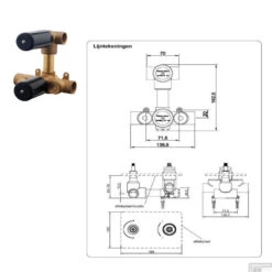 Wiesbaden Badkraan Inbouw Set Caral 01 Geborsteld Koper -Hansgrohe Badkamerinterieur Winkel wiesbaden badkraan inbouw set caral 01 geborsteld koper tech1