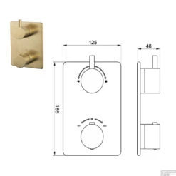 Wiesbaden Badkraan Inbouw Set Caral 01 Geborsteld Messing -Hansgrohe Badkamerinterieur Winkel wiesbaden badkraan inbouw set caral 01 geborsteld messing tech