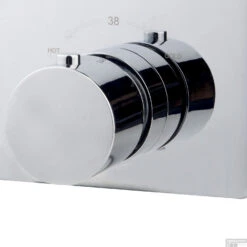 BWS Afbouwdeel Round 2-Weg Chroom Tbv Thermostatisch Inbouwdeel Uni -Hansgrohe Badkamerinterieur Winkel wiesbaden caral afbouwdeel therm. 2 weg chroom 6