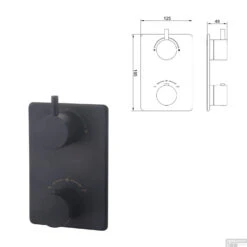 Wiesbaden Inbouw Regendouche Set 07 Caral Met Glijstang Mat Zwart -Hansgrohe Badkamerinterieur Winkel wiesbaden inbouw regendouche set 07 caral met glijstang mat zwart 7