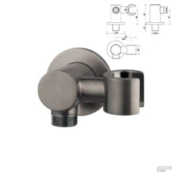 Wiesbaden Regendouche Caral | Rechthoek | Muuruitloop | Gunmetal PVD Coating | Inbouw | Incl.Inbouwdelen -Hansgrohe Badkamerinterieur Winkel wiesbaden inbouw regendouche set caral rechthoek muuruitloop gunmetal 4