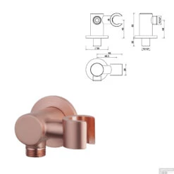 Wiesbaden Inbouw Regendouche Set Caral Rond Plafonduitloop Geborsteld Koper PVD Coating -Hansgrohe Badkamerinterieur Winkel wiesbaden inbouw regendouche set caral rond plafonduitloop geborsteld koper 7