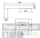 Huber Zen Infinity One Regendouche RVS Zijdeglans 50x21 Cm ZS122000D2